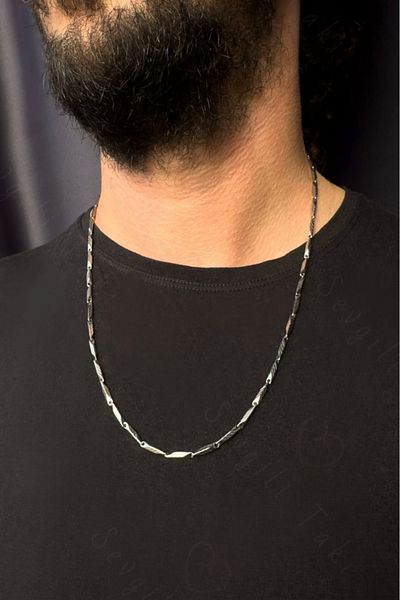 SEVGİLİ TAKI Silver Melon Model Steel Necklace - 1+ Series