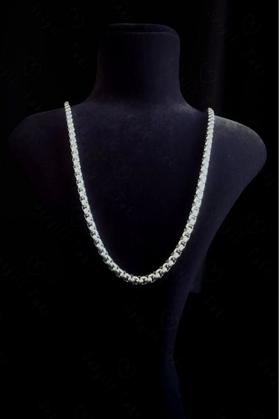 SEVGİLİ TAKI Square Steel Chain Necklace| North Series