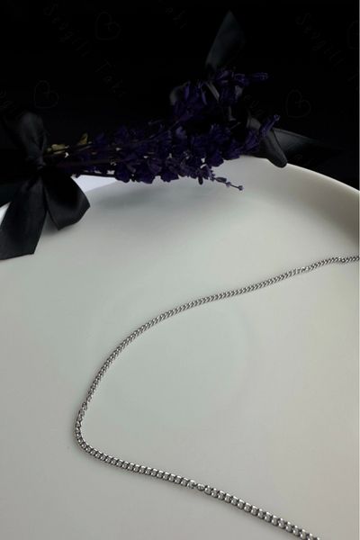 SEVGİLİ TAKI Vera Series - Plain Chain Model Steel Necklace