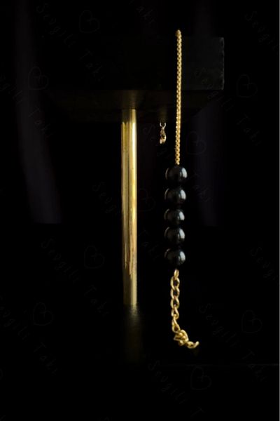 SEVGİLİ TAKI Onyx Natural Stone Steel Bracelet - Vega Series
