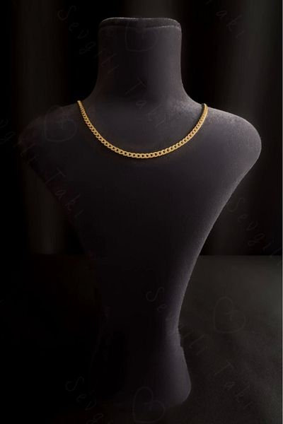 SEVGİLİ TAKI GolD ChilDren's Steel Necklace - Thin Plain Chain, Miracle Series