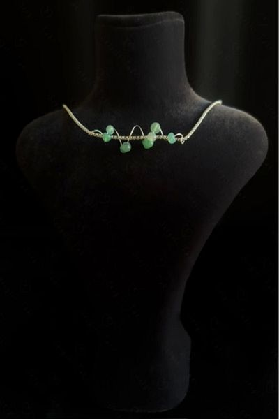SEVGİLİ TAKI Agate Natural Stone Steel Necklace - Vega Series