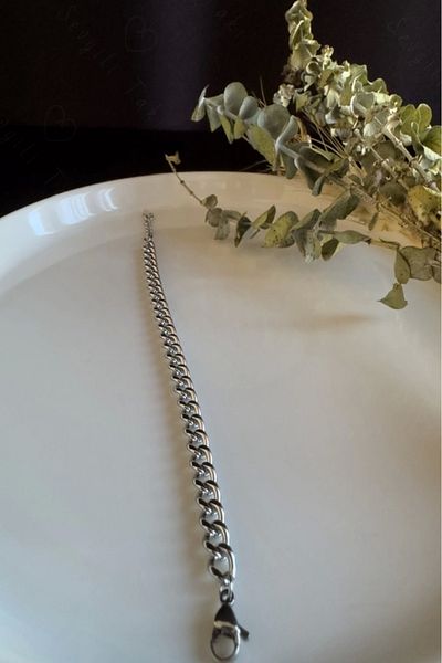 SEVGİLİ TAKI Thick Gourmet Model Steel Chain Children's Bracelet-Gentle Series