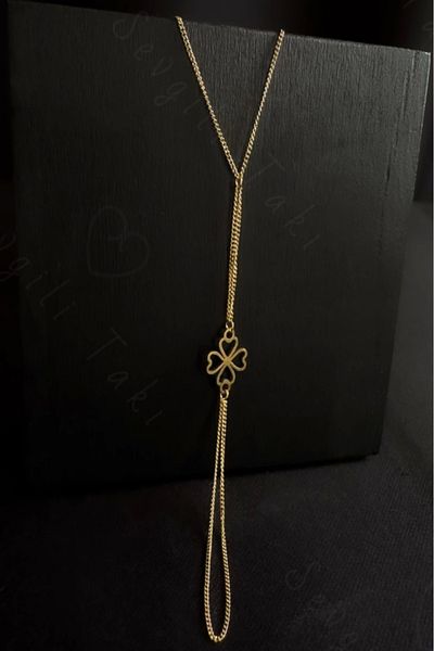 SEVGİLİ TAKI Gold Clover Steel Şahmeran - Vega Series