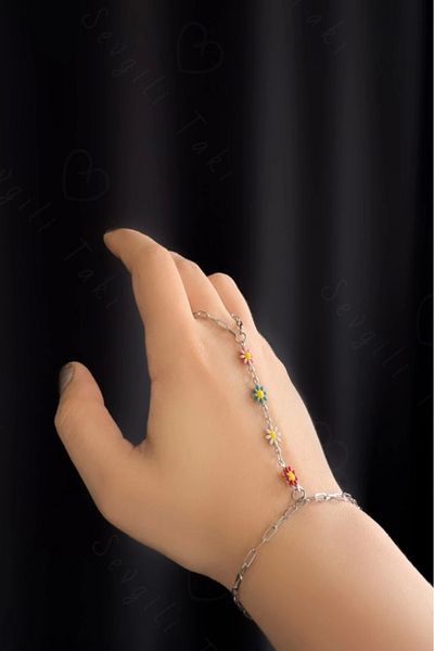 SEVGİLİ TAKI Daisy Summer Series Paper Clip Chain and Steel Şahmeran