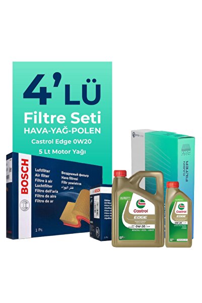 Otto Filter BOSCH Volkswagen Tiguan 1.5 TSi Filtre Bakım Seti Castrol Motor Yağlı (2018-2024) 4 Lü