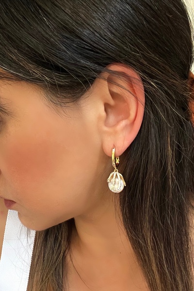 Petalia İncili Salkım Küpe