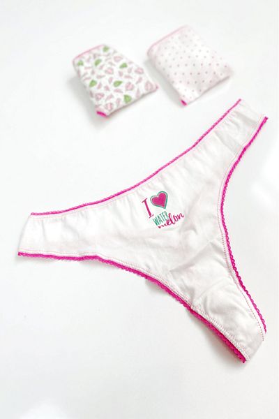 Gece İncisi Cotton Thong Set of 3