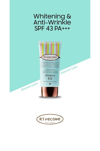 RIVECOWE BB Cream - Moisturizing Effect, SPF 43 PA Sun Protection, Large Size (40ML.)