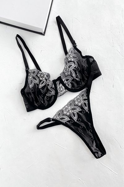 Gece İncisi Set Sutien Dantela Anja