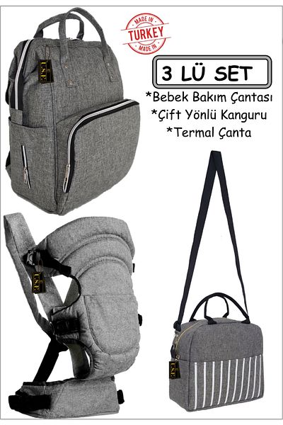 USF Baby Care Bag Two-Way Baby Carrying Kangaroo Thermal Nutrition Bag Set of 3