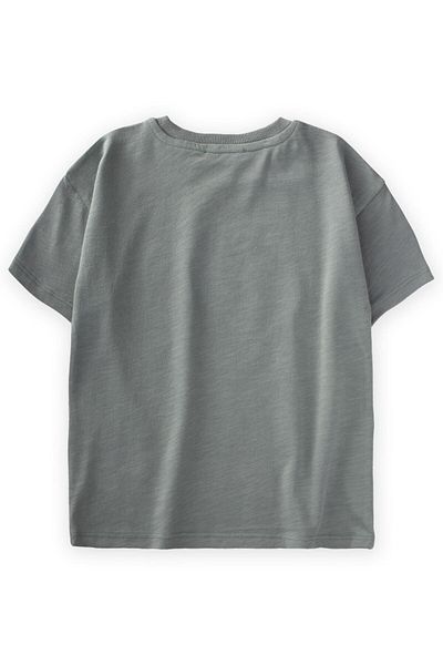 Cigit Ocean Printed T-Shirt 3-10 Years Old Green