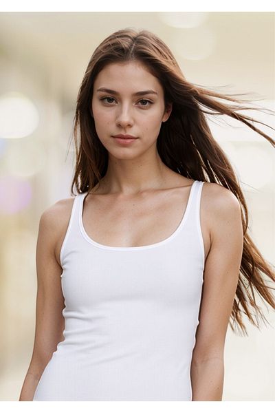 Loule Cotton & Elastane Wide Strap Undershirt Ll.20.Ilk13.001