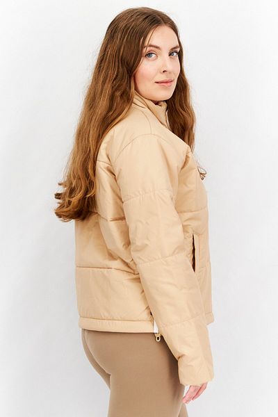Adidas Originals Women Regular Fit Brand Logo Outdoor Puffer Jacket, Dark Beige