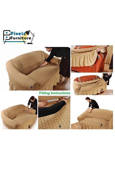 PixelsFurniture Pixel Furniture 3 Seater Sofa Cover, Stretchy, Anti-Wrinkle, Anti-Slip, Durable Washable Cover