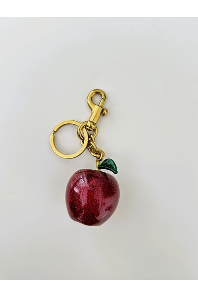 yako Bag Accessory Charm Red Apple Figured