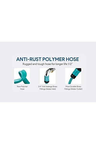 ALAYED بكرة خرطوم حديقة أوتوماتيكية بطول 25 مترًا ونصفًا