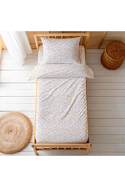 Zezig Single Elegant Flowers Duvet Cover Set