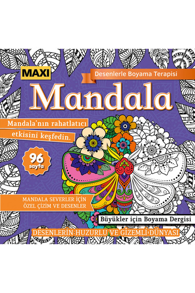 MAXİ Maxi Mandala Desenlerle Boyama Terapisi 012