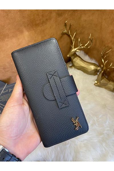 SANAT Sl-2183 Genuine Leather Patina Stylish Women's Portfolio Wallet 19cm X 9cm
