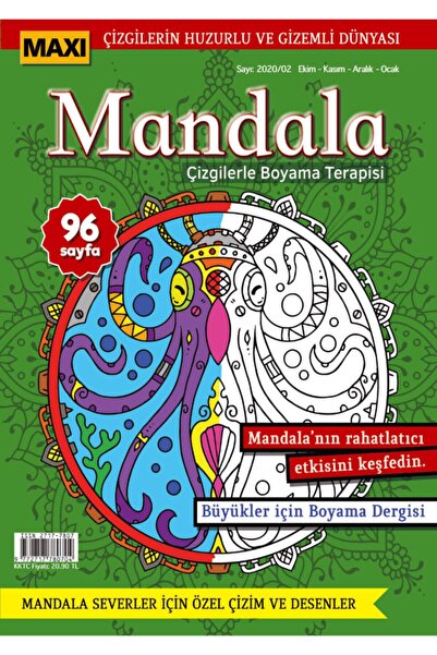 Genel Markalar Mandala Çizgilerle Boyama Terapisi 002