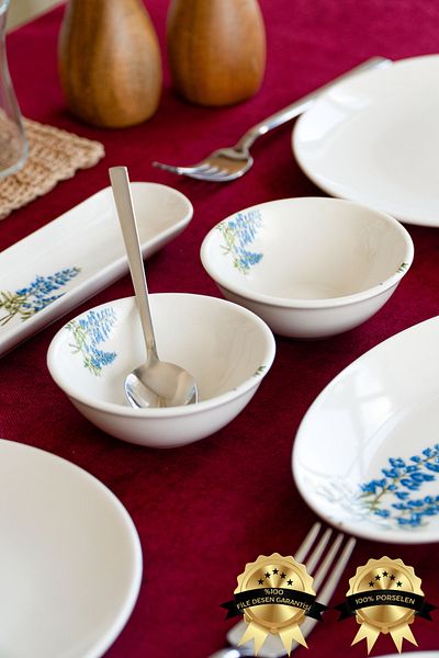 Farika Porselen Hazeran 16 Piece Porcelain Breakfast Set for 6 People