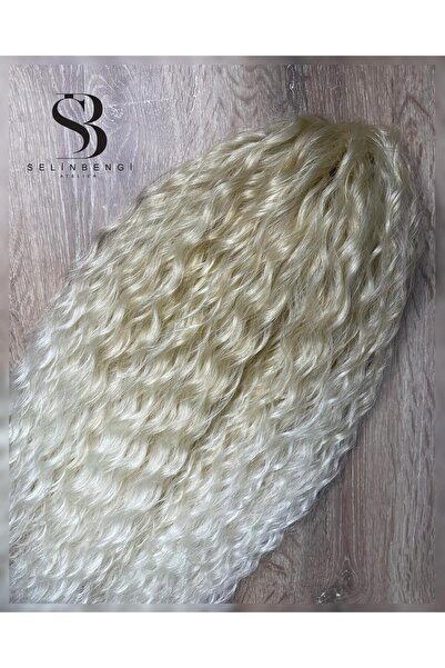 Selin Bengi Russian Afro Wave Latch Ponytail Hair Clip - Honey Foam & Platinum Ombre
