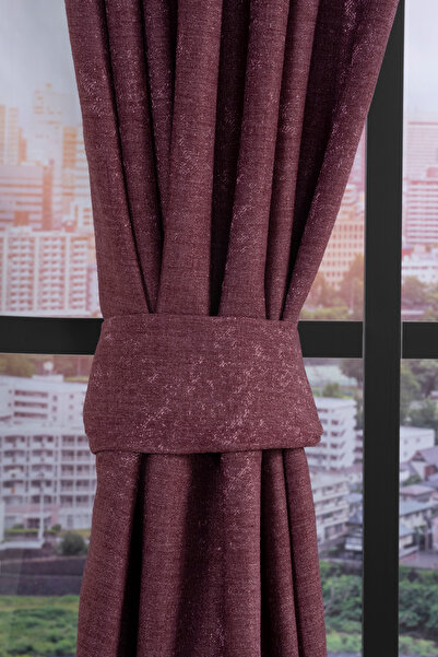 Premier Home Toscana Background Curtain 140X270 Plum