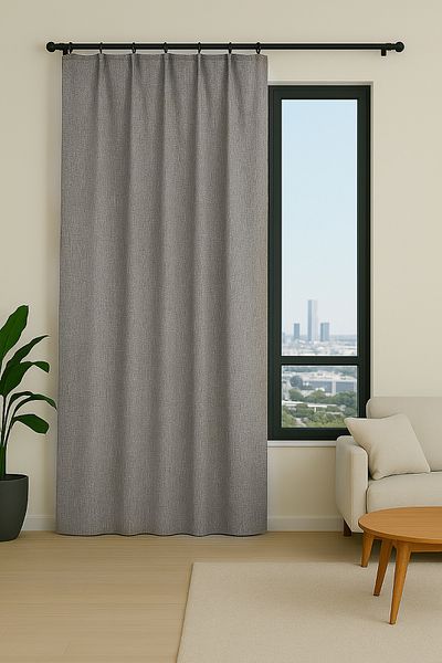 Premier Home Santa Background Curtain 170X270 Gray