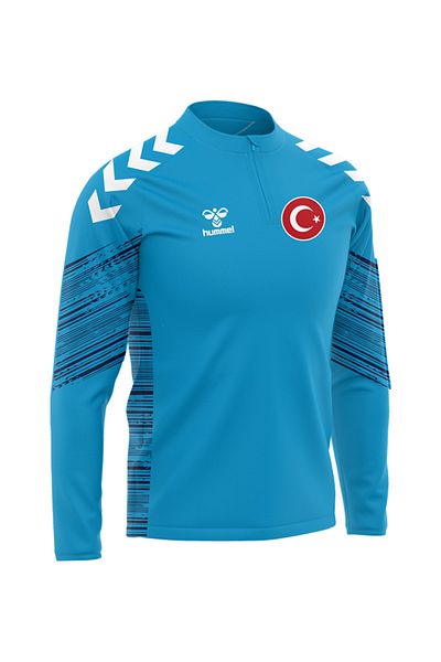 hummel National Team Line Training Tracksuit Top Turquoise