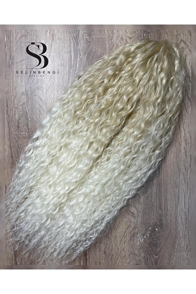 Selin Bengi Russian Afro Wave Latch Ponytail Hair Clip - Honey Foam & Platinum Ombre