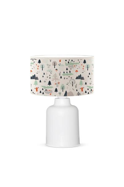 HOMİNG Fabric Printed Nature Patterned Children's Room Lampshade Ayd-3505