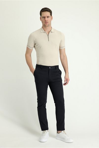 Kiğılı Slim Fit Slim Fit Lycra Canvas / Chino Trousers