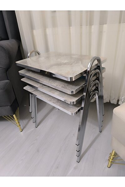 atölye ali antal Linda Tepsi Sehpa 4'lü Zigon