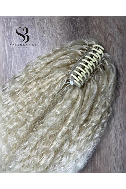 Selin Bengi Russian Afro Wave Latch Ponytail Hair Clip - Honey Foam & Platinum Ombre