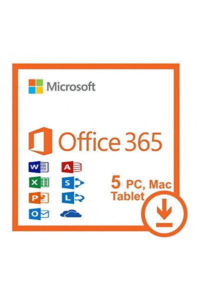 MICROSOFT Office 365 Dijital Lisans Üyeliği 5 Cihaz - Word, Excel, Powerpoint - Süresiz - IOS, Windows, MAC