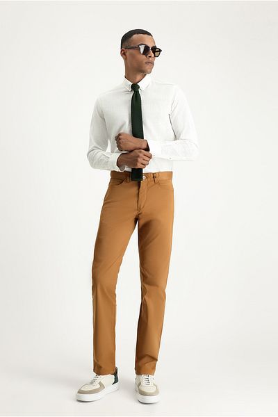 Abdullah Kiğılı Relax Fit Relaxed Cut Lycra Canvas / Chino Pants