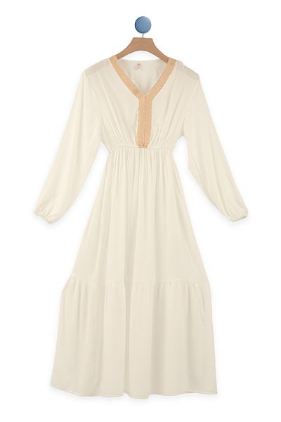 Lilo Co V-neck Crochet Dress