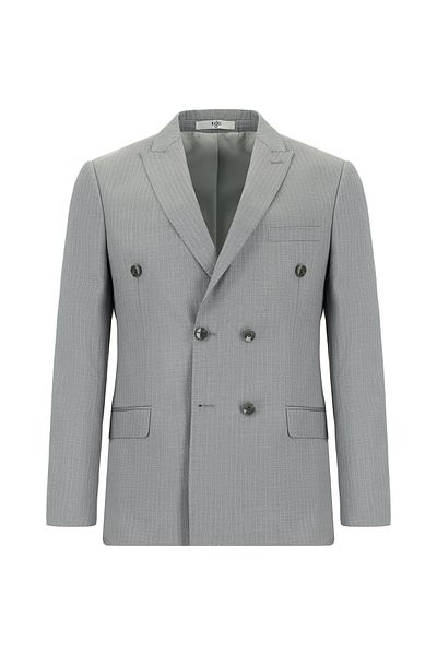Kiğılı Super Slim Fit Extra Slim Fit Striped Double Breasted Suit