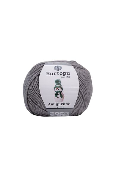 Kartopu Amigurumi Toy Punch Punch Πλεκτό νήμα Σκούρο Γκρι K1001