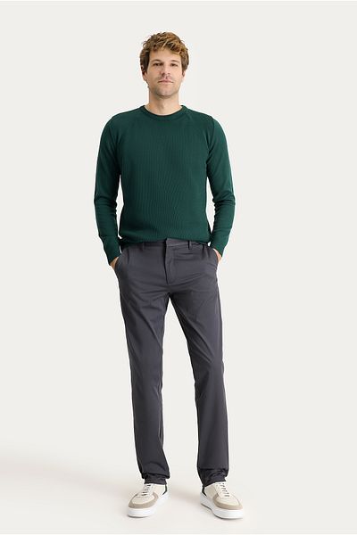 Kiğılı Slim Fit Slim Fit Lycra Satin Canvas / Chino Trousers