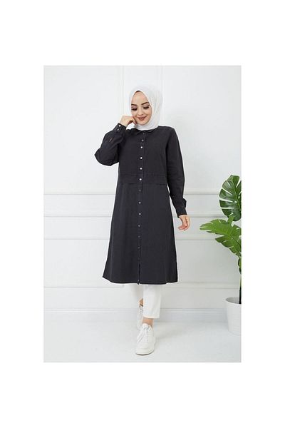 VELLICHOR Λεπτομερής εκτύπωση Tunic Anthracite-227