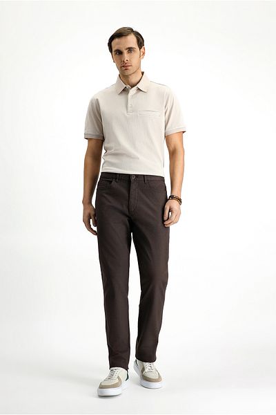 Kiğılı Slim Fit Slim Fit Lycra Patterned Canvas / Chino Trousers