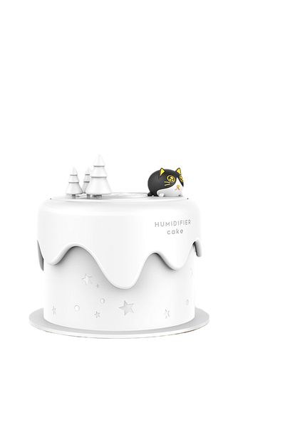 miraza Umidificator Aromaterapie, 300 ml, Lumina RGB, Model Tort Pisica, Alimentare USB