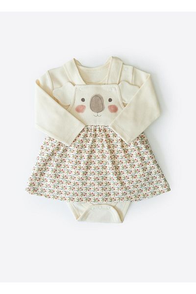 kitikate Organic Koala Salopet Dress Natural