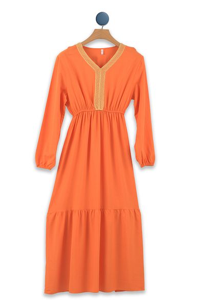 Lilo Co V-Neck Crochet Dress