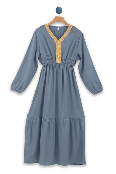 Lilo Co V-Neck Crochet Dress