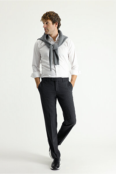 Kiğılı Relaxed Fit Rahat Kesim Yünlü Klasik Kumaş Pantolon