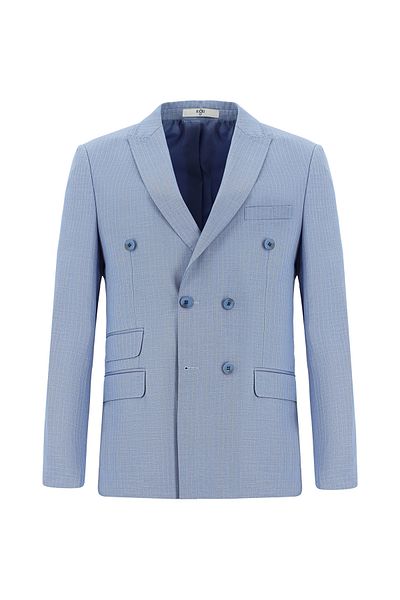 Kiğılı Super Slim Fit Extra Slim Fit Striped Double Breasted Suit