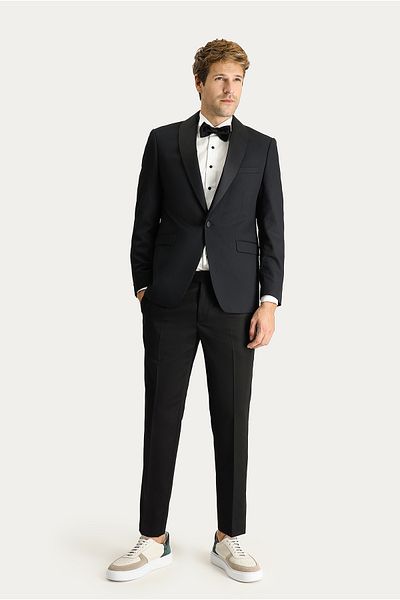 Kiğılı Tuxedo and Groom Suit - Slim Fit Shawl Collar Slim Fit